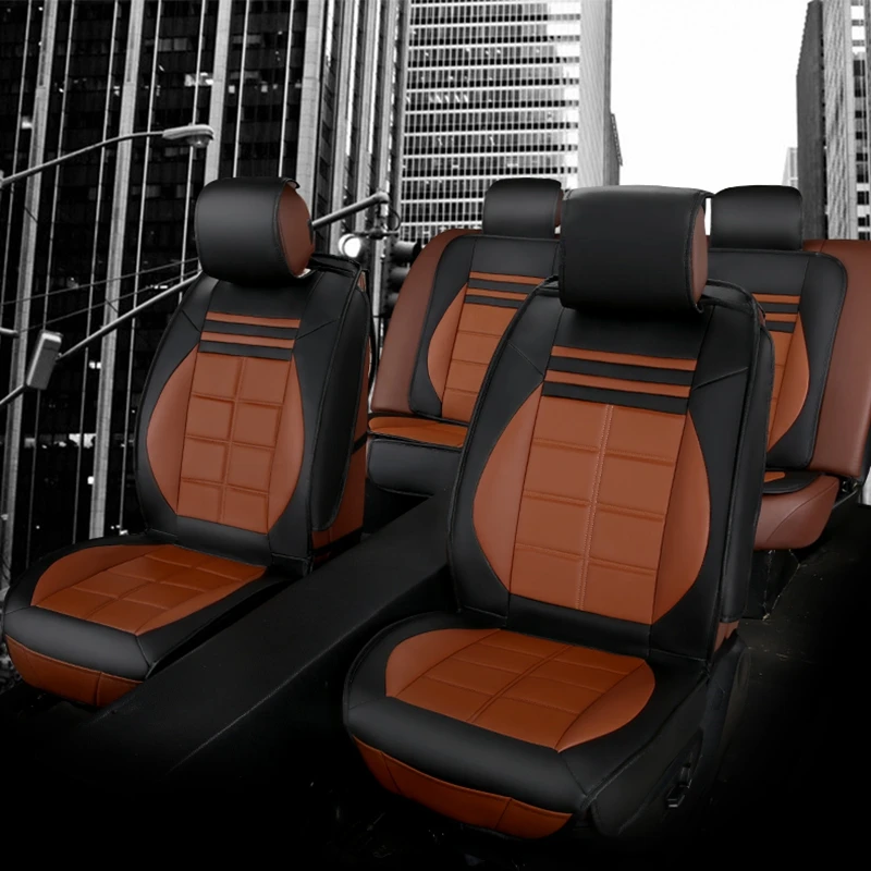 Кожаный полный набор чехлов для автомобильных сидений универсальные автомобильные защитные чехлы для сидений для DODGE challenger SRT/Ram/Rampage/CALIBER/NITRO/NEON/bmw 46