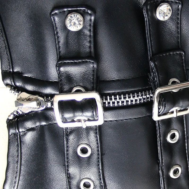 Кожаные ремни корт формирователь овербюст корсетный черный Женское Сексуальное белье Эротический Топ корсеты Корсет Бюстье платье