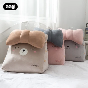 

Cartoon Triangular Cushion Pillow Backrest Sofa Office Chair Bed Rest Pillow Back Support Large Lounger Reading Lumbar Cushions