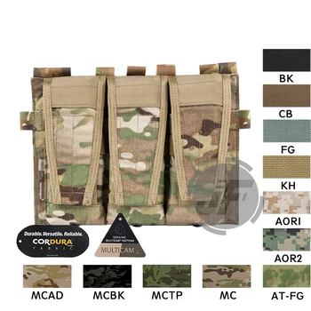 

Emerson Tactical AVS Detachable Flap M4 M16 AR15 5.56 .223 Triple Magazine Pouch Emersongear Hook & Loop Mag Holder Ammo Bag -MC