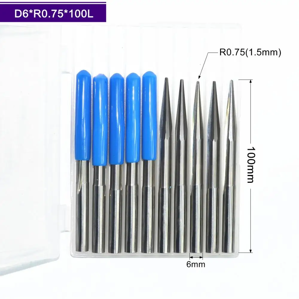 Lot 1pcs HSS Taper EndMills Dia 3mm Taper Angle 2 Degree End mills 3mm×2° Bits