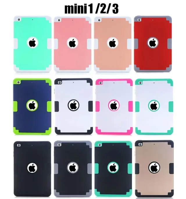 

3 in 1 Shockproof Armor Cover Case Protector For Apple iPad mini 1 2 3 + Pen + film