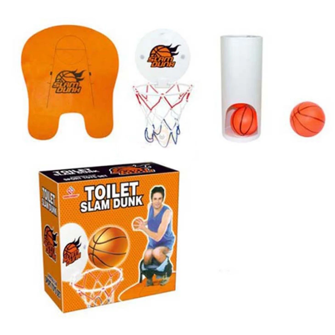 Mini Toilet Slam Dunk Basketball Game Potty Basketball Shooting Hoop