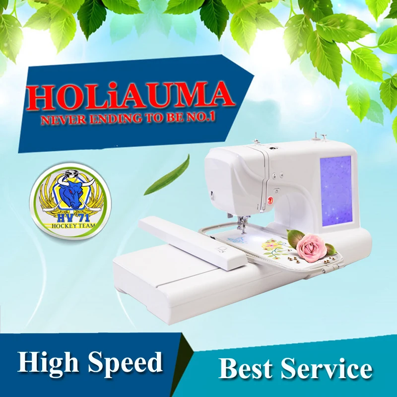 Top selling automatic home use computer sewing embroidery machine for salein Embroidery
