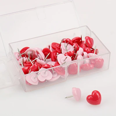4500 шт Пластиковые пробковые доски в форме сердца, безопасные цветные нажимные шпильки для большого пальца без коробки - Цвет: mix 4500 pcs