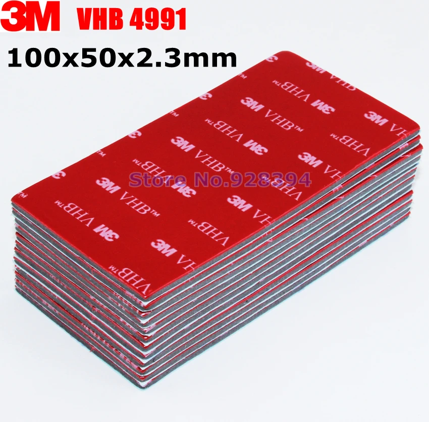 3M VHB 4991 двусторонняя клейкая акриловая поролоновая лента монтажная серая
