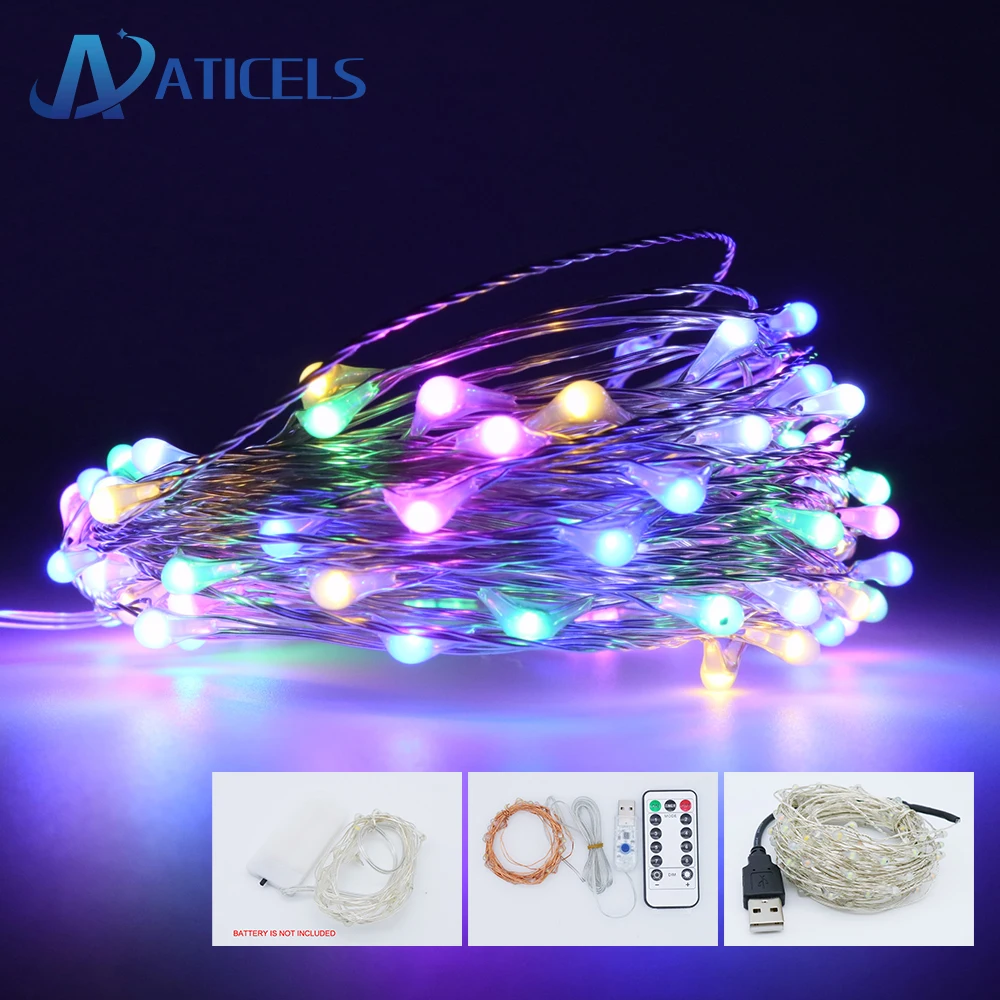 

Christmas LED String 2M 5M 10M Copper Wire Fairy Light USB Powered / Battery Operated For Home Party Wedding Holiday Decoration