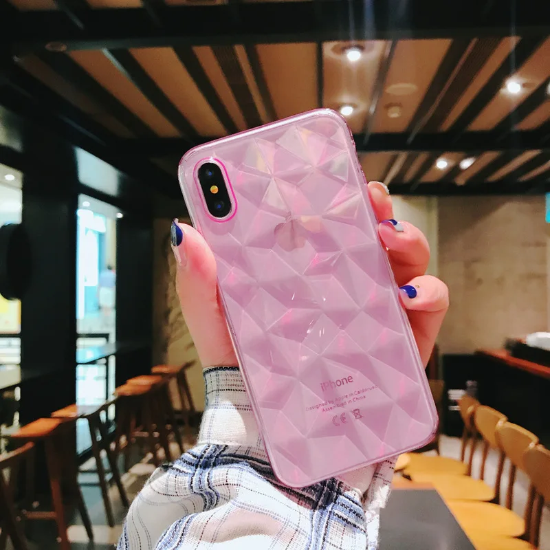 EXTREE новый простой мобильный чехол для телефона iPhone X 7/8/6 plus ультра тонкий алмазный