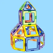 30 шт Детские 3D DIY Треугольники квадратный магнитные стоительные блоки магнит стек кирпичное здание Магнитный блок Строительная модель игрушки