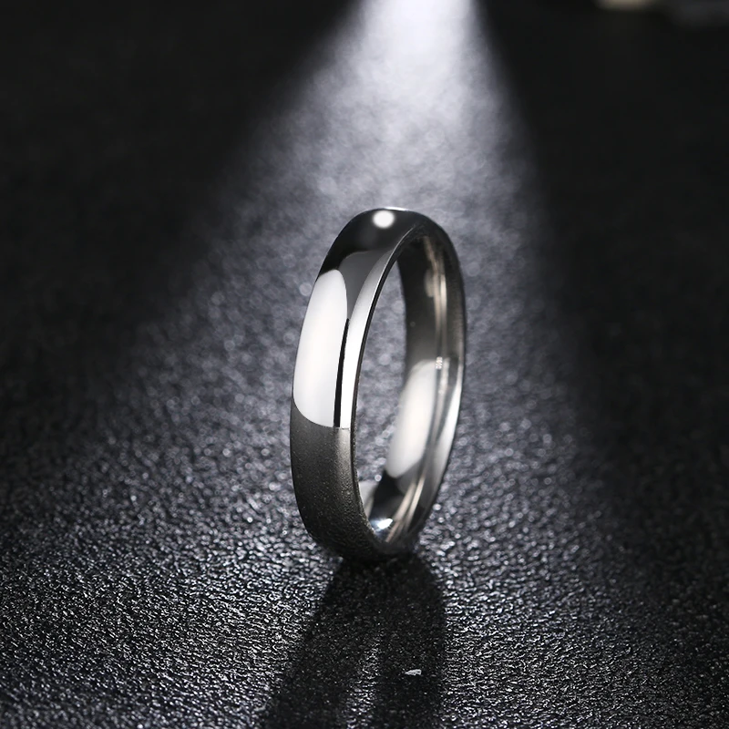 DOTIFI 316L кольца из нержавеющей стали для женщин 4 мм простые модные обручальные кольца ювелирные изделия