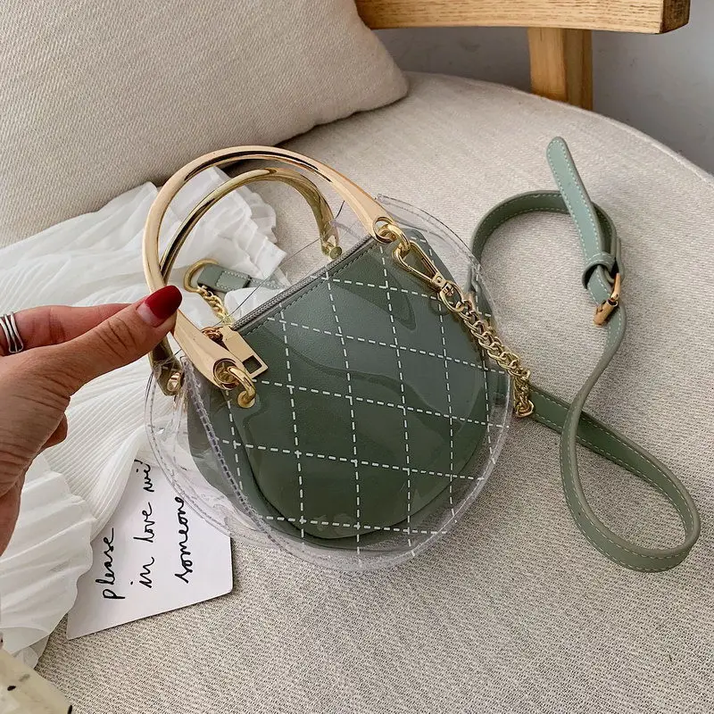 

Summer Transparent Jelly Bag Crossbody Tote Bag For Women 2019 Quality PVC Luxury Handbags Designer Ladies Clear Shoulder Bag