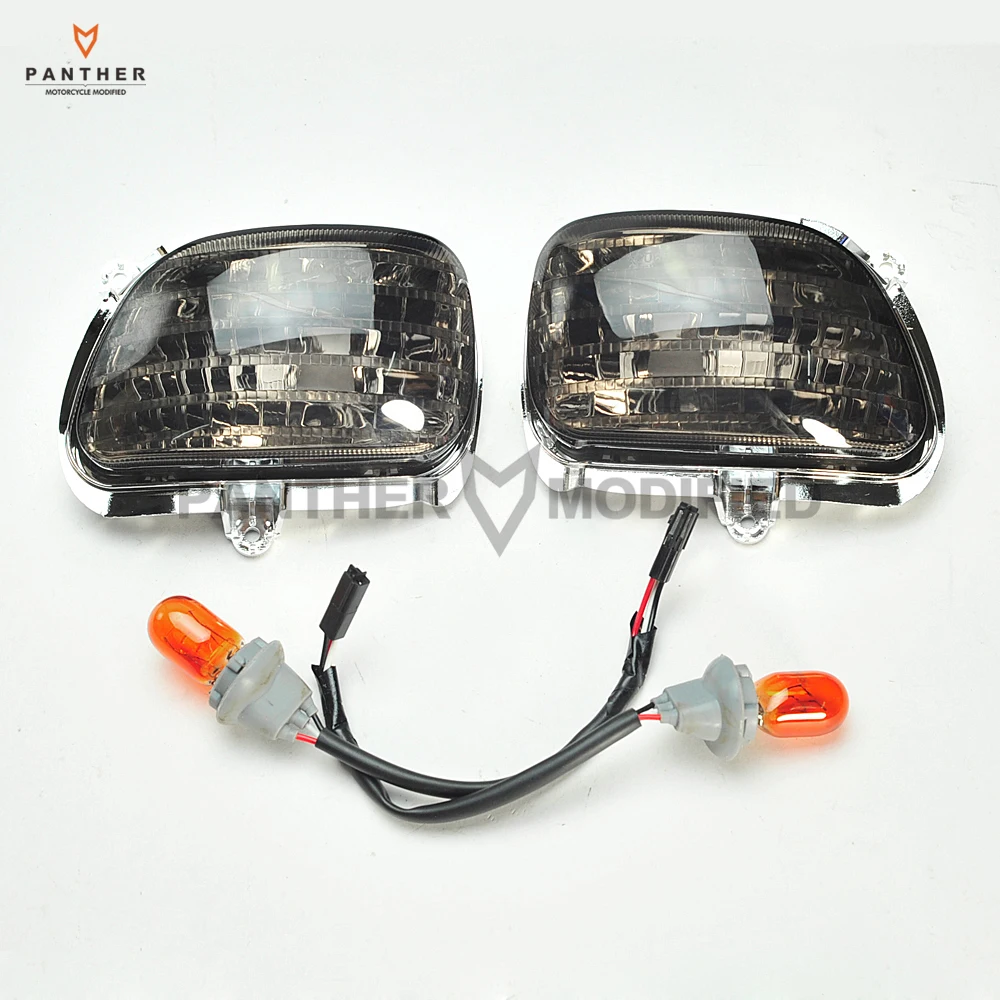 

1 Pair Smoke & Clear Motorcycle Front Side Turn Signal Light Blinker case for Honda Goldwing GL1800 2001-2014
