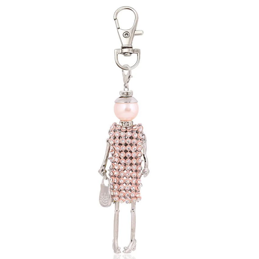 Women Key Chain Statement Fashion Design Holder Pendant Charms Jewelry Ring