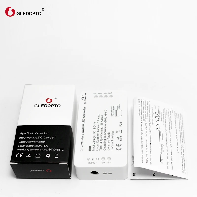GLEDOPTO ZIGBEE мост светодиодный контроллер ww/cw лента с диммером DC12/24 V zll Стандартный