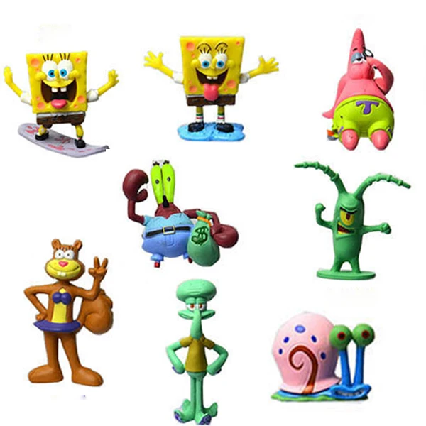 8pc Spongebob SquarePants Tentacles Patrick Star Action Figure PVC Toys USA 