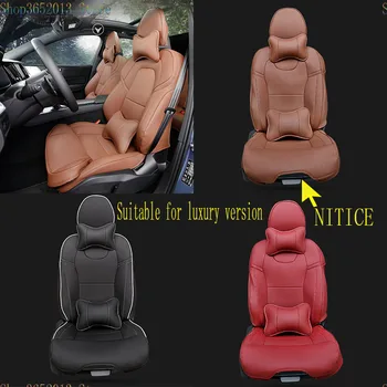 

leather Automobiles Seat Covers slap-up Car Seat Cover Decoration Protector Cover 1 set Fit For Volvo XC60 2018 Deluxe Edition