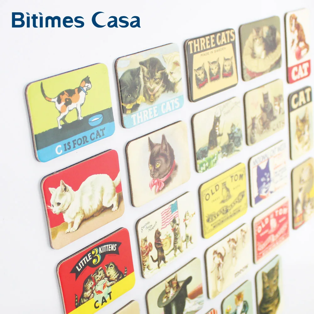 Набор магнитов для кошек Bitimes 24 шт. милый холодильник украшение дома магнитные