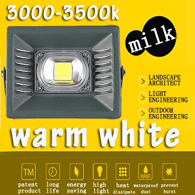 Садовый свет крыши квадратный потолочный светильник 30 W 50 W 100 W 150 W Светодиодный прожектор для наружного применения освещения Gargen лампа прожектор IP65 - Испускаемый цвет: Тёплый белый