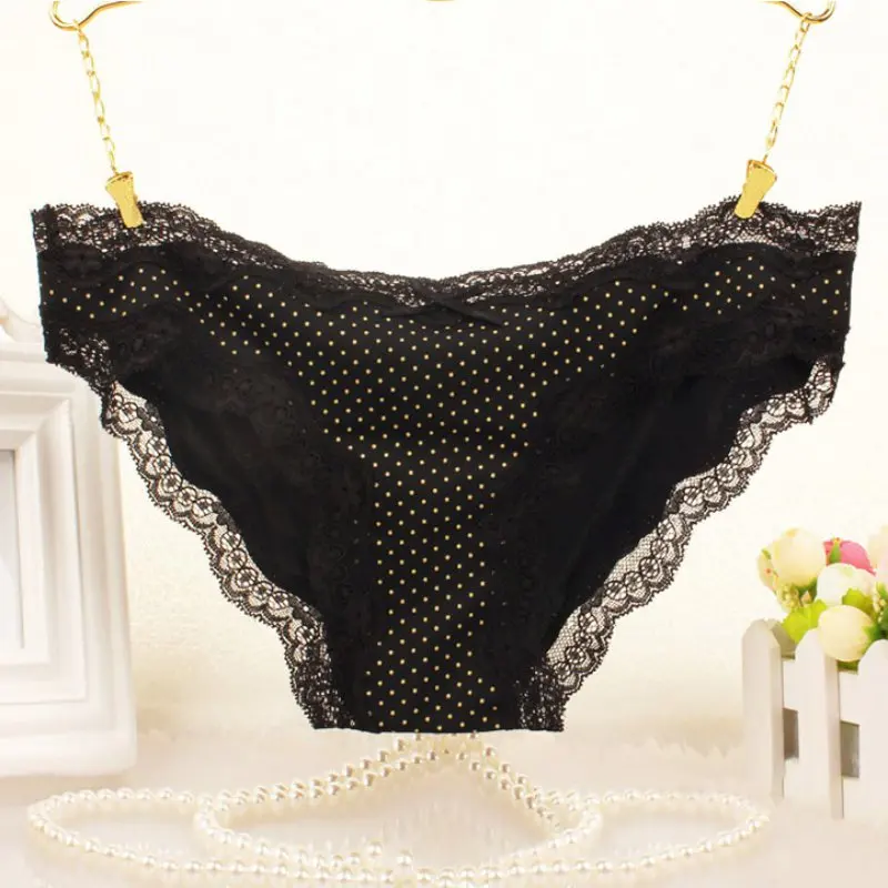 

Sexy Lace Briefs Women See Through Panties Ladies Underwear Briefs Plus Size Female Porno Intimates