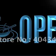 LK752 открыть горячего супа Еда кафе светодиодный знак неонового света