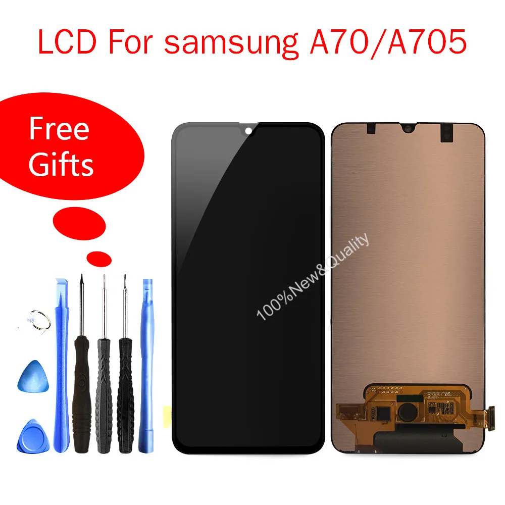

Quality Lcd For Samsung Galaxy A70 LCD A705 A705F SM-A705F Touch Screen Display Digitizer Assembly A70 2019 For Samsung A70 LCD