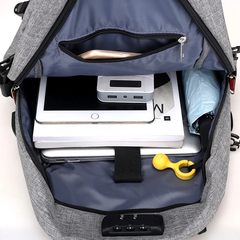 Laptop 17 Männlichen Usb Dieb Multifunktions Schwarzes blau Freizeit Lade 15 Reise Rucksack Mochila Mode Zoll grau Teenager Rucksäcke Für Männer Anti pYIxIfw