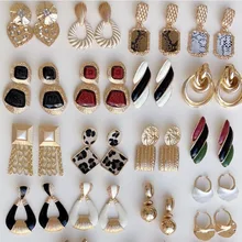 Лучшие женские модные серьги-гвоздики золотистого цвета для женщин, Винтажные серьги для свадебной вечеринки, металлические серьги в богемном стиле, подарок, Лидер продаж