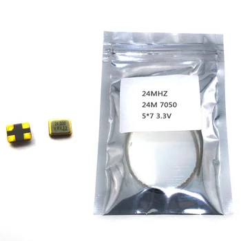 

10pcs SMD 3225 passive crystal oscillator OSC 24MHZ 24M 3.2*2.5 3.3V 25PPM