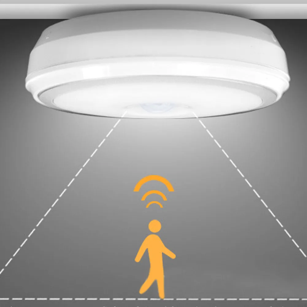 Беспроводной светодиодный автоматический датчик движения Детектор PIR инфракрасный ночной потолочный свет лампа W/магнит для шкафа крыльца прихожей спальни