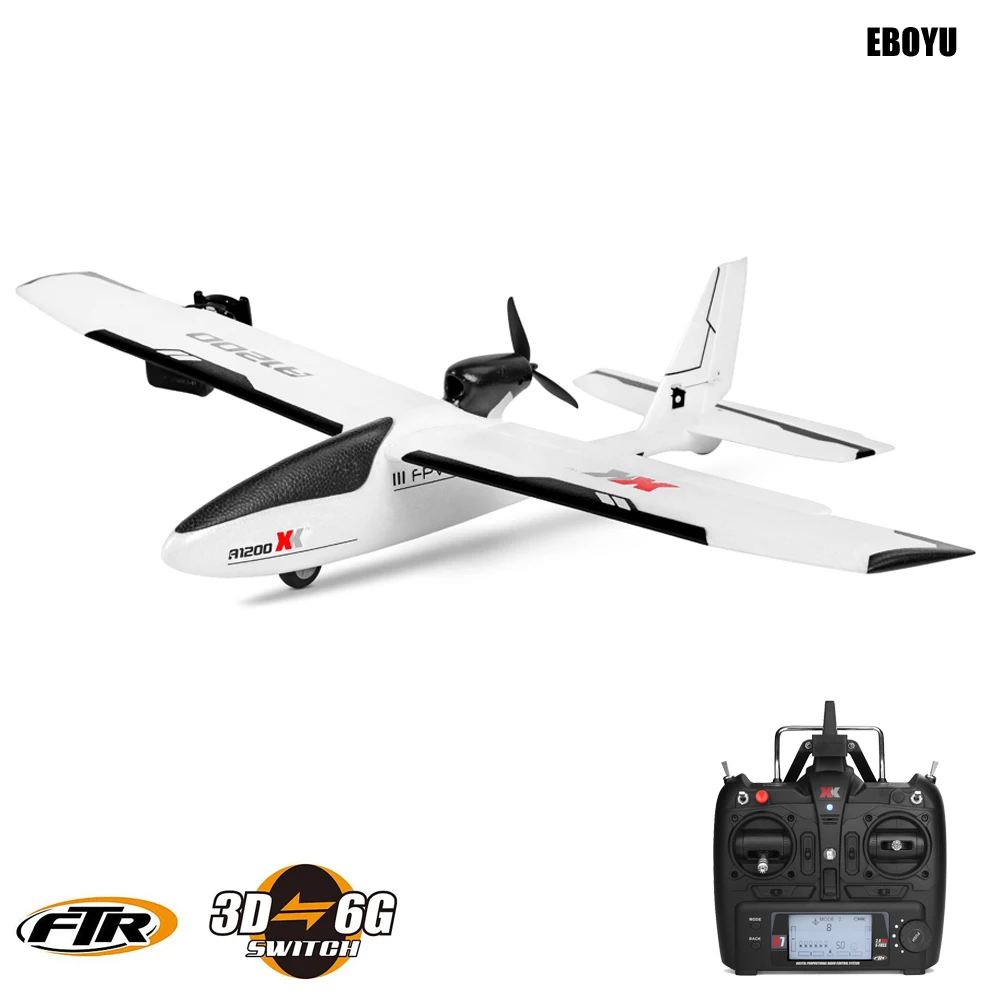 

WLtoysXK A1200 3D6G Brushless Motor Fixed-wing Airplane 5.8G FPV 2.4G 6CH S-FHSS EPO RC Airplane Glider RTF