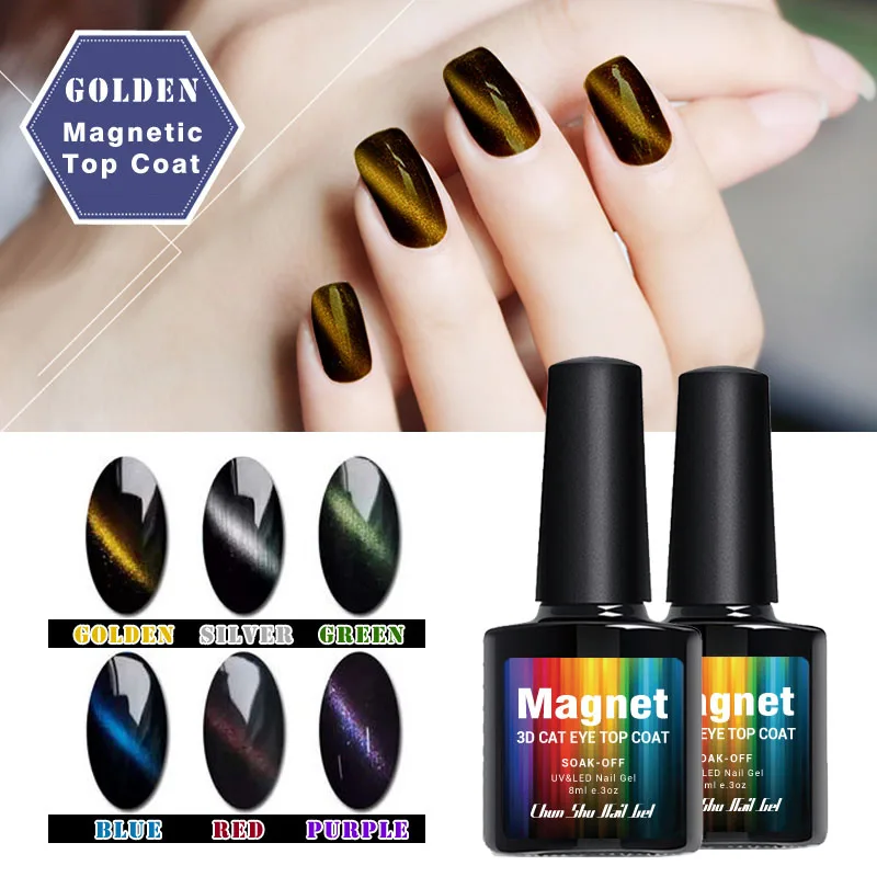 8ml Cat'S Eye Topcoat Gel Nail Polish Magic Color Change UV Gel For Nails Cat Eye 8ml Cat'S Eye Topcoat Gel Nail Polish Magic Color Change UV Gel For Nails Cat Eye