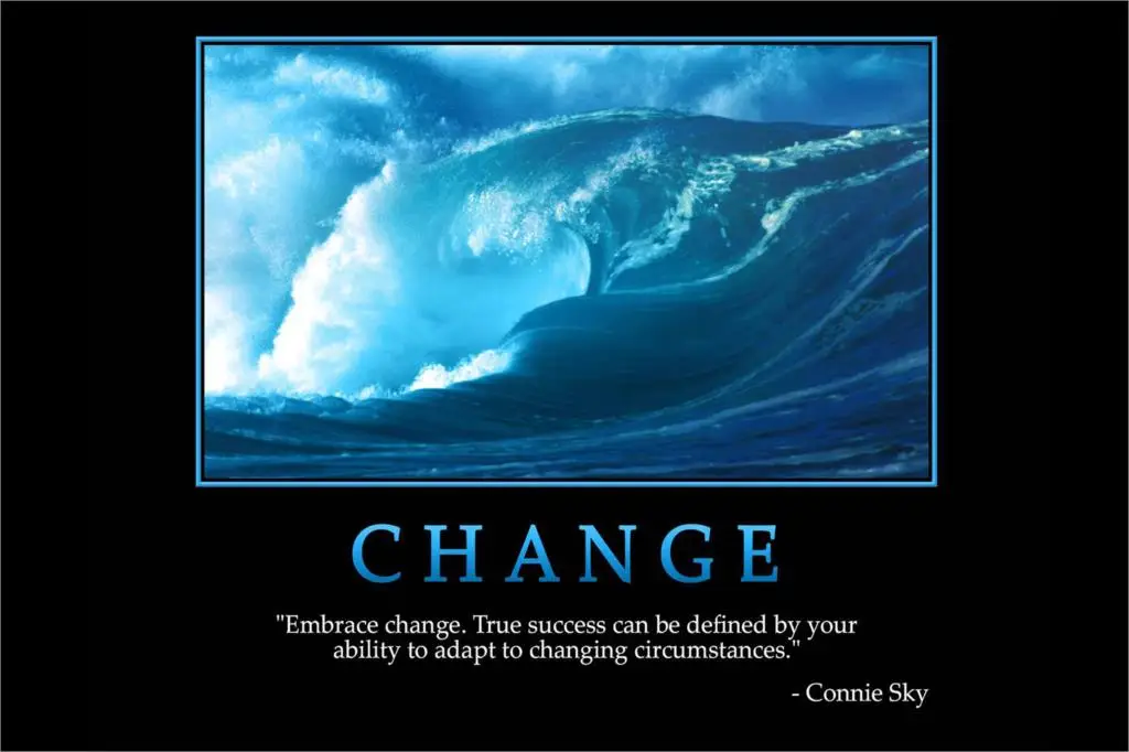DIY frame CHANGE Connie Sky Inspirational MOTIVATIONAL Poster Fabric