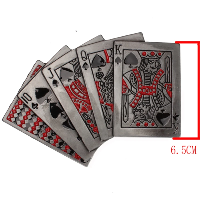 Тяжелый металлический рок декоративный ремень в стиле панк Lucky Poker gamble