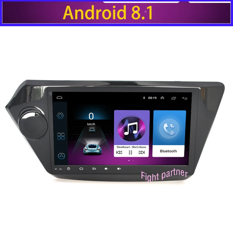 Top Super android 8.1 car dvd player gps navigation for Kia k2 RIO 2010 2011 2012 2013 2014 2015 car stereo car radio 0