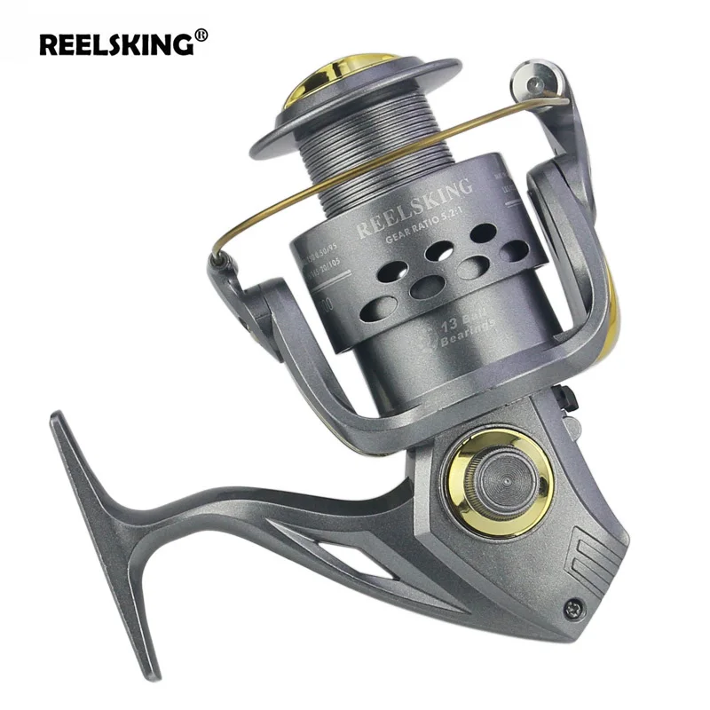 

REELSKING CT Series Spinning Fishing Reel 5.2:1 Fly Wheel Sea Power Darg Carp Bait Cast Baitcasting Fishing Line Reels Tackle