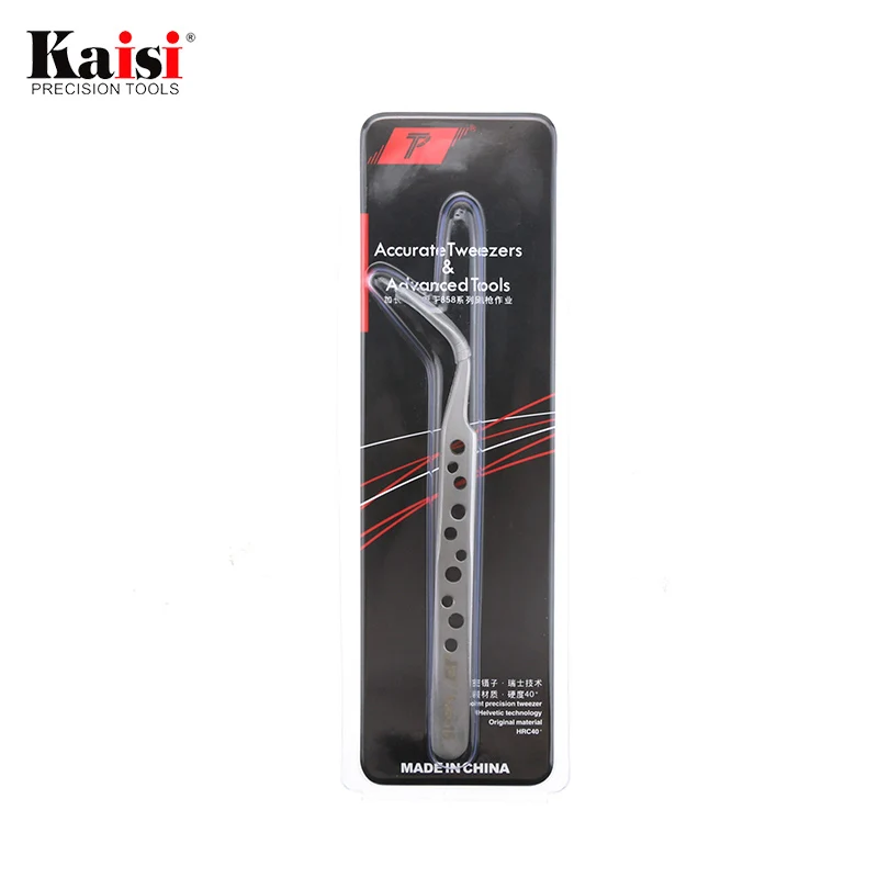 Kaisi Ultra Precision Tweezers Perforated Series AAA-11-15-16 Round tip stainless steel tweezers for iphone Repair tool