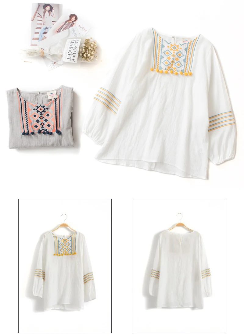 pom pom blouse girl G3898-5
