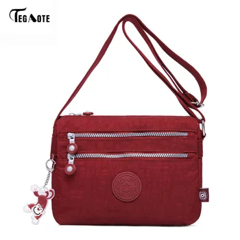 

TEGAOTE Fashion Women Shoulder Bag 2017 New Casual Nylon Bag Shoulder Messenger Multilayer Bags Women Bag Bolsos sac a main