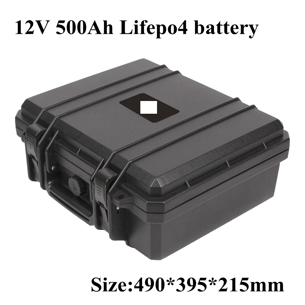 

12v 500AH batterie lifepo4 500ah Lithium Iron Phosphate LFP batterie solaire 3.2v 500Ah BMS RV inverter waterproof case + 20A