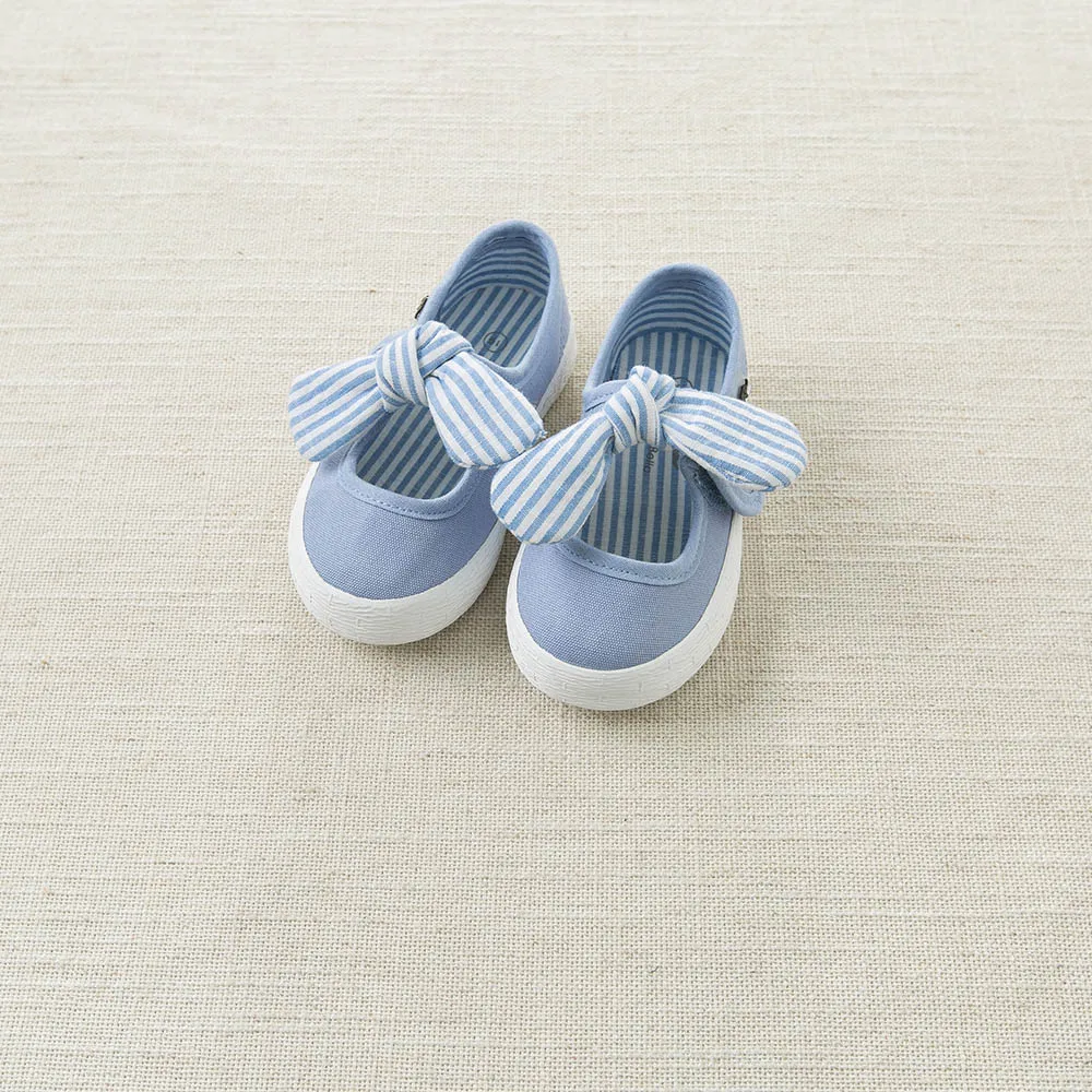 DB4719  Dave & Bella baby spring  new striped canvas shoes blue pink rose casual shoes  4 colors