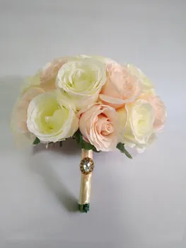 

Ivory Real Touch Flowers Rose Bouquets for Wedding Bridal Bouquets Wedding Centerpieces Home Decoration