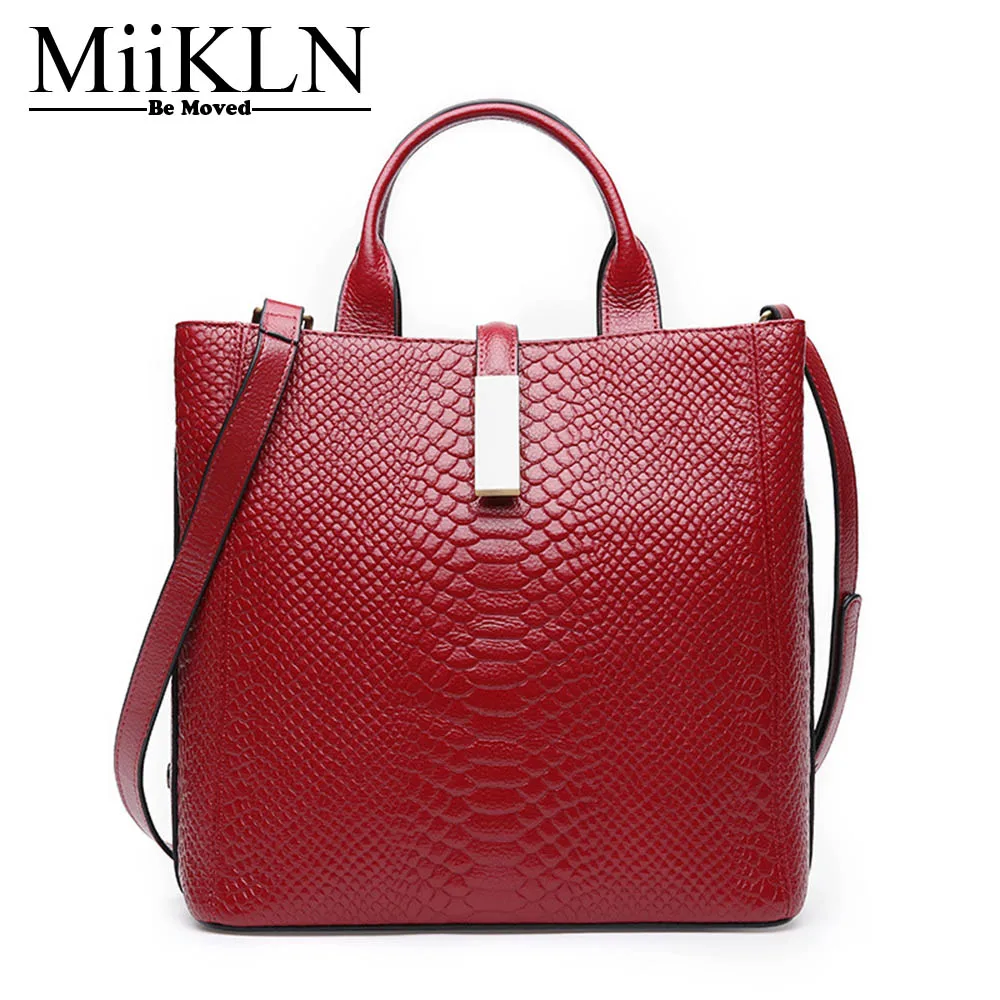 

MiiKLN Women Handbag Genuine Leather Crossbody Women Bag Female Cow Leather Soft Solid New Design 2017 For Lady Shoulder Bags