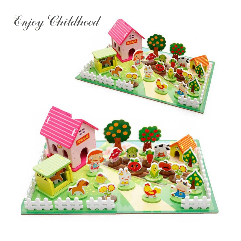 3D Puzzle Assembly Happy Farm Animal Kit Jouet Enfant Children Girl Boy Educational Toys For Kids Juguetes Educativos 3D Puzzle Assembly Happy Farm Animal Kit Jouet Enfant Children Girl Boy Educational Toys For Kids Juguetes Educativos