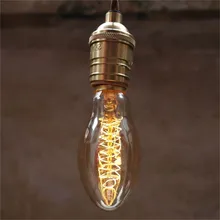 4 шт. Ретро BT58 пуля электрическая лампочка эдисона E27 40 W 110 V/220 V деревенская лампа накаливания Эдисона для ресторана/Кофе бар/гостиная/Спальня