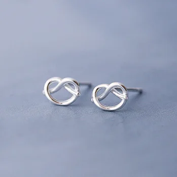 1Pairc   925 Silver Cute Heart Bow Stud Earring 2016 New Fashion Piercing Jewelry for Kids Best Birthday Gift for Baby Girls