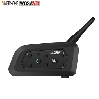 

VNETPHONE V6 6 Riders Intercom Helmet Bluetooth Headset Ski Motorcycle Comunicador Capacete Headphone Speaker for IP65 MP3 GPS