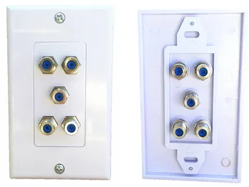 

5 Port Television Satellite Wall Plate RCA Coax Cable Coaxial Jack for CCTV TV ABS