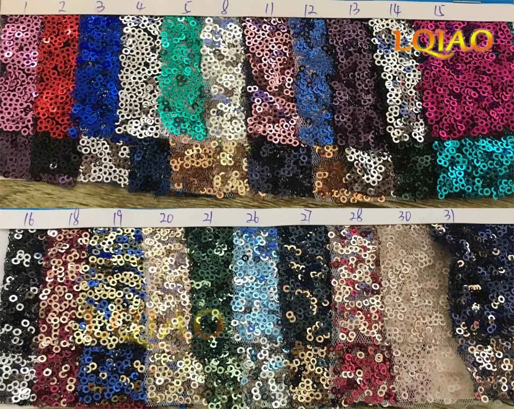 Mix Sequin Fabric Color Card