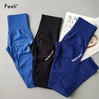 Peeli kontrola brzucha joga spodnie damskie bezszwowe legginsy Fitness rajstopy na siłownię Push Up legginsy sportowe wysokiej talii trening sportowy 6