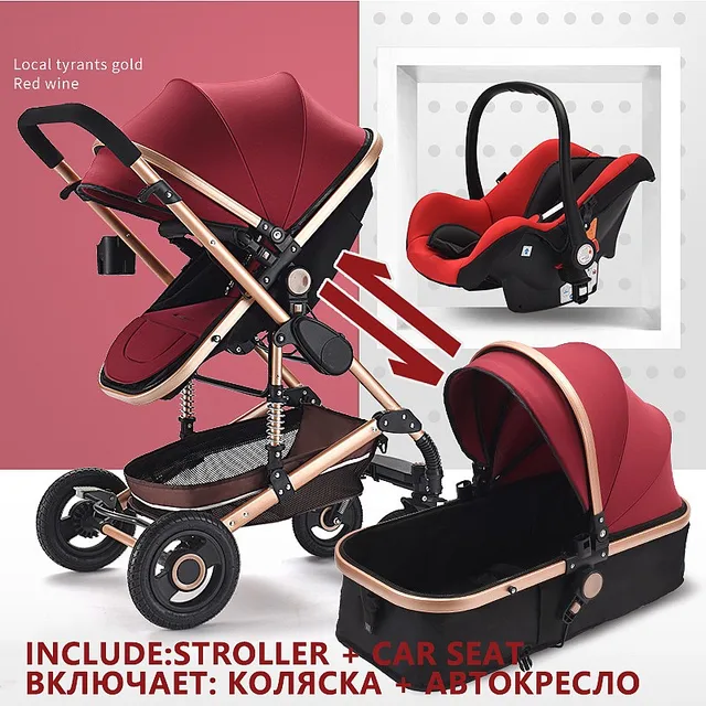 car seat kids multifunctional baby trolleyin Four Wheels Stroller from